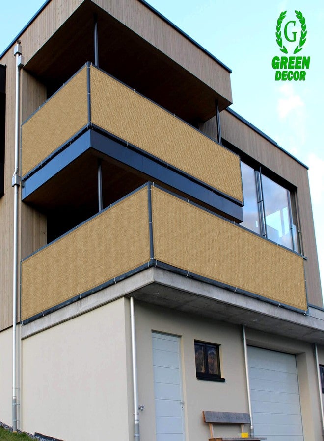 GREEN DECOR HDPE 180 GSM Fabric Self Fold(Beige Color, 2X2 MTR) Baby Kids Safety Net Protector for Balcony & Staircase Railing Guard,Balcony Stairway Net Baby Safety Products for Indoor&Outdoor - Image 3